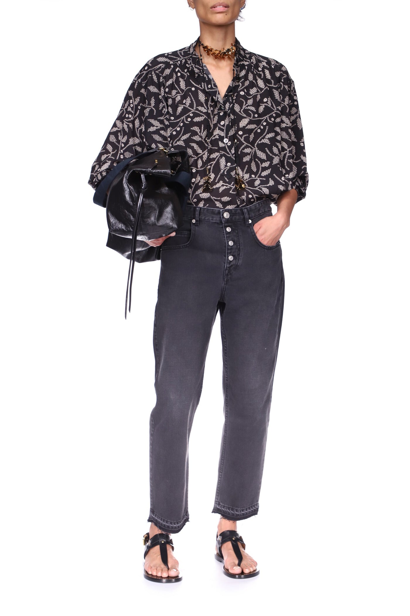 Belden regular jeans - Schwarz gewaschen - Woman - 1