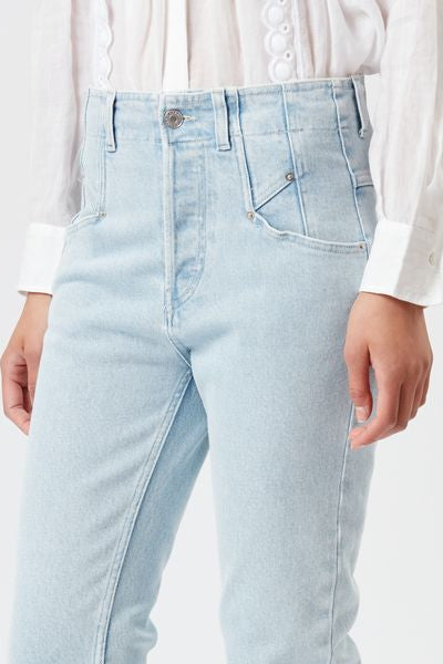 Schmal geschnittene jeanshose niliane - Hellblau - Woman - 3