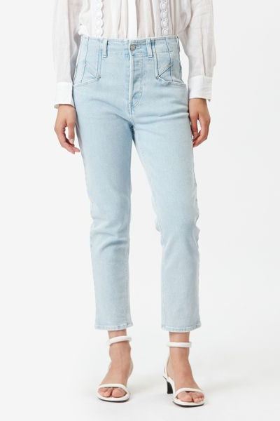 Schmal geschnittene jeanshose niliane - Hellblau - Woman - 4