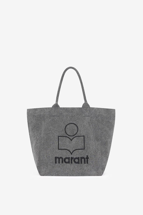 Yenky ウォッシュドコットン ロゴ入り トートバッグ - グレー - Woman