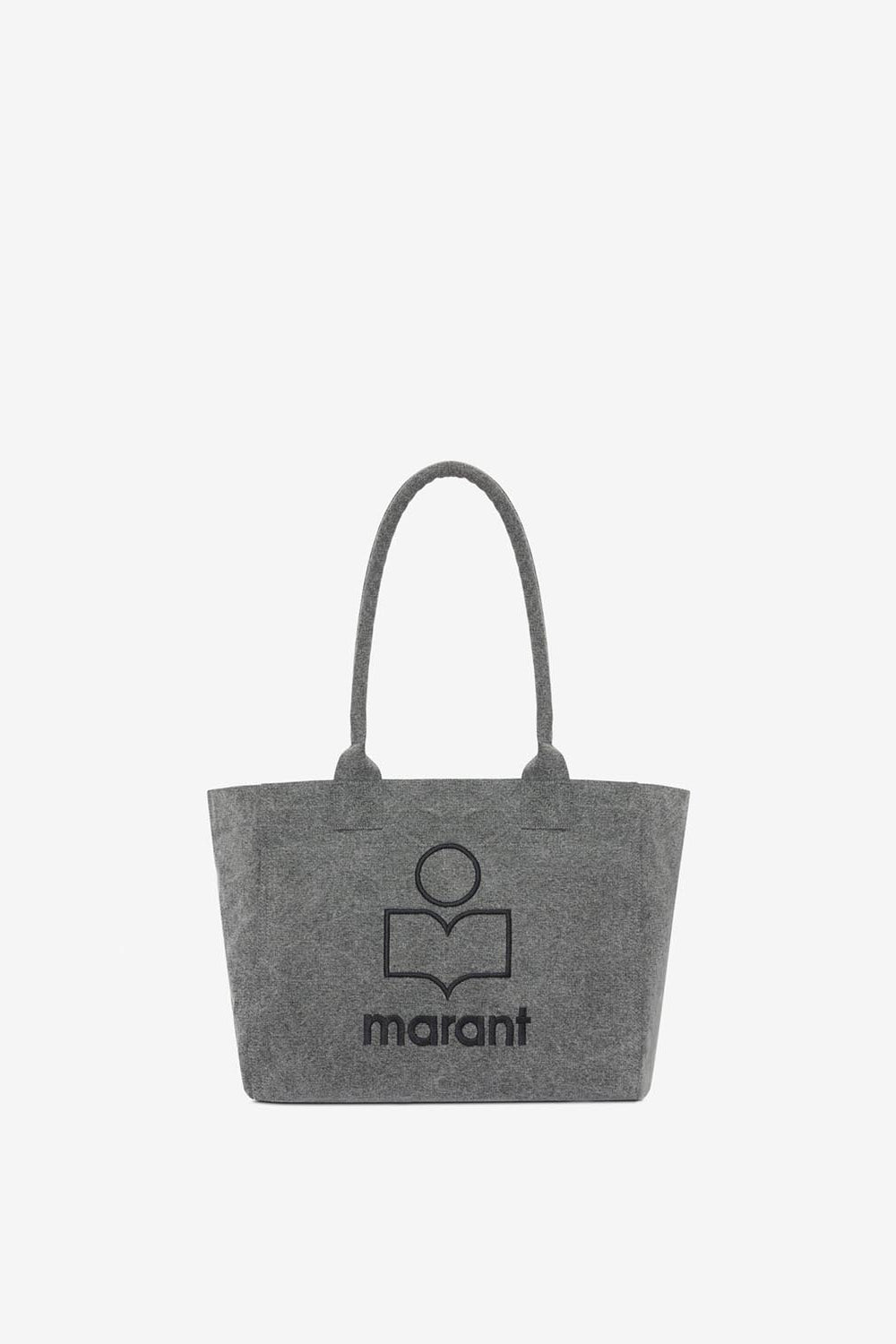 Yenky zipped washed cotton logo tote bag - Gray - Woman - 2