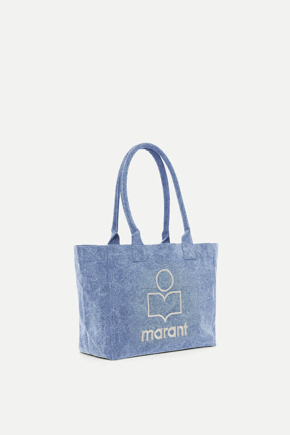 Yenky zipped washed cotton logo tote bag - Blue - Woman - 5