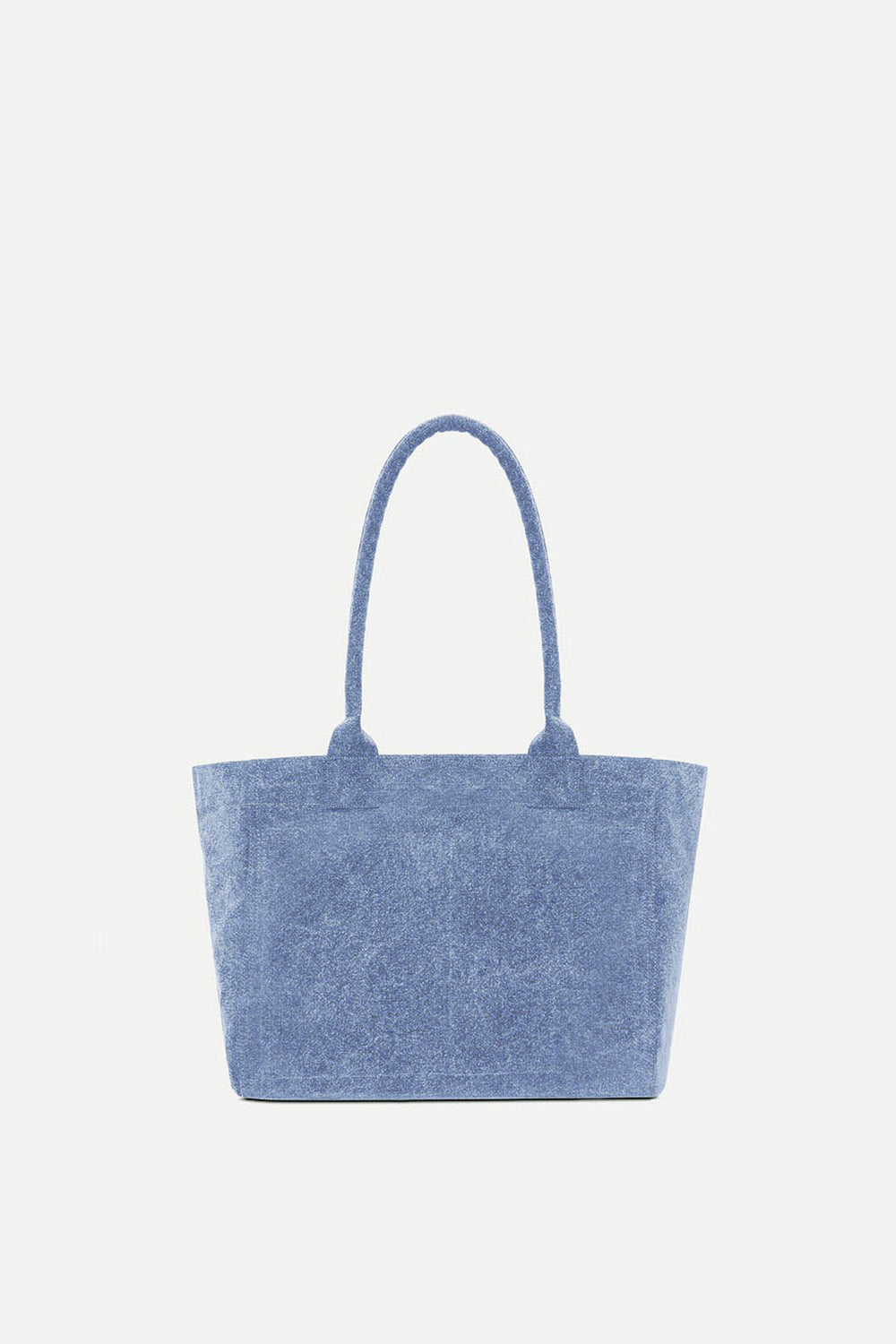 Yenky zipped washed cotton logo tote bag - Blue - Woman - 3