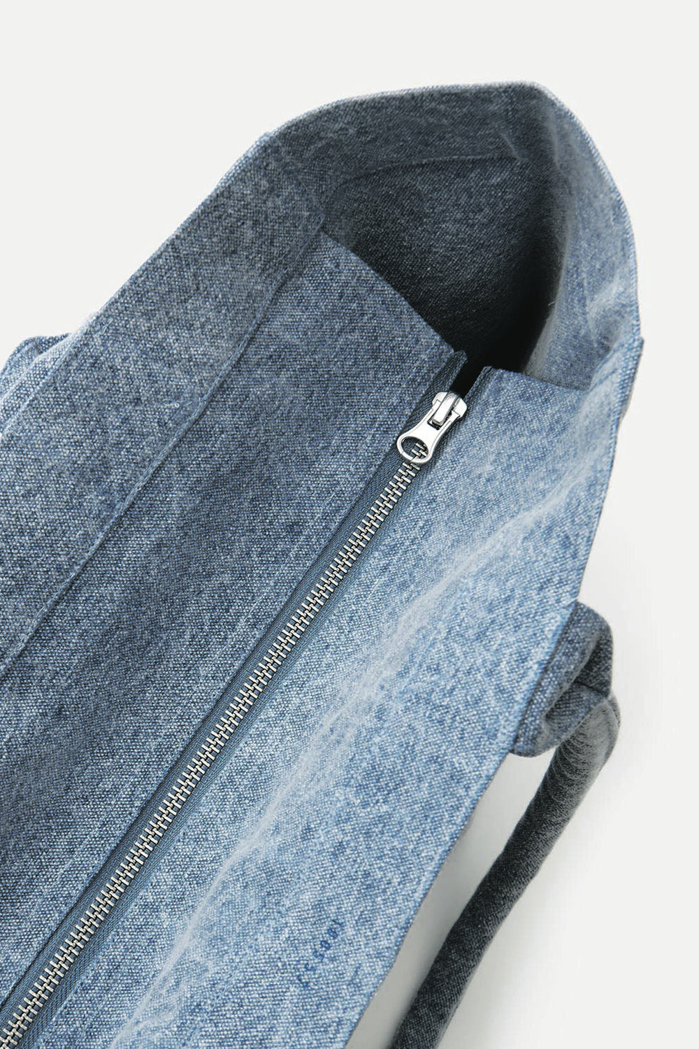 Yenky zipped washed cotton logo tote bag - Blue - Woman - 4