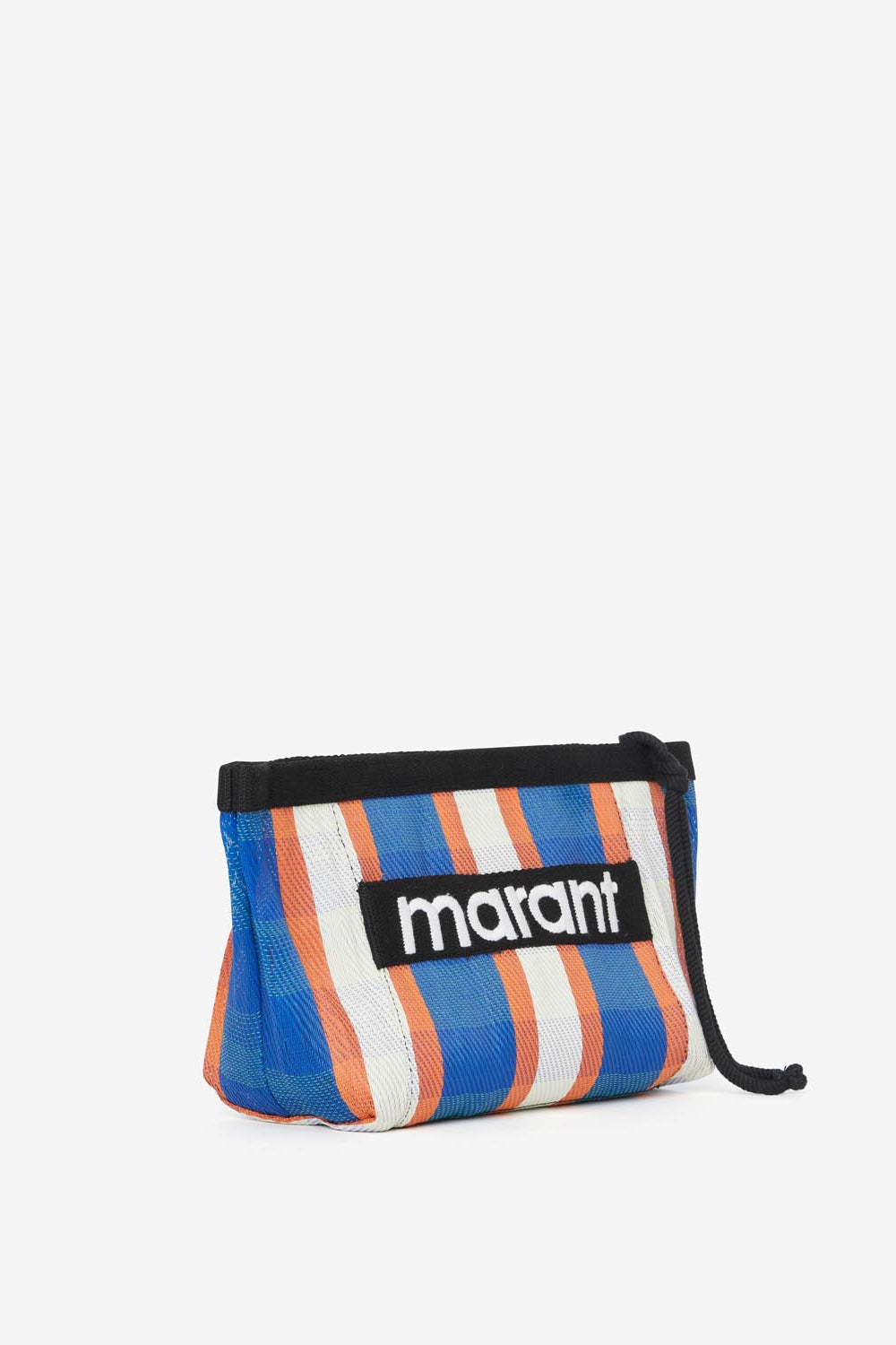 Powden striped clutch bag - White-blue-orange - Woman - 4