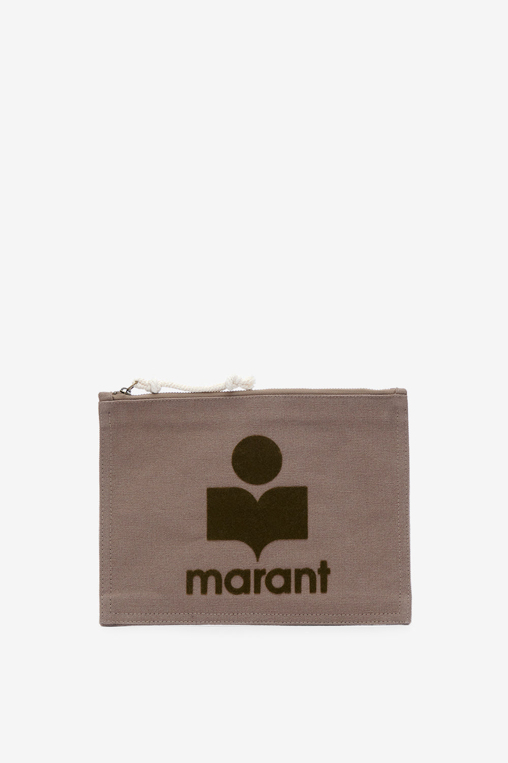 Pochette netia en coton délavé à logo  - Kaki - Woman - 1