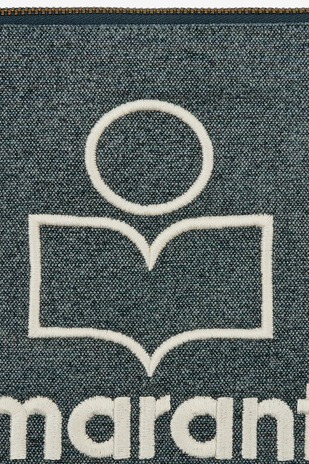 Pochette netia en coton délavé à logo  - Noir délavé - Woman - 3