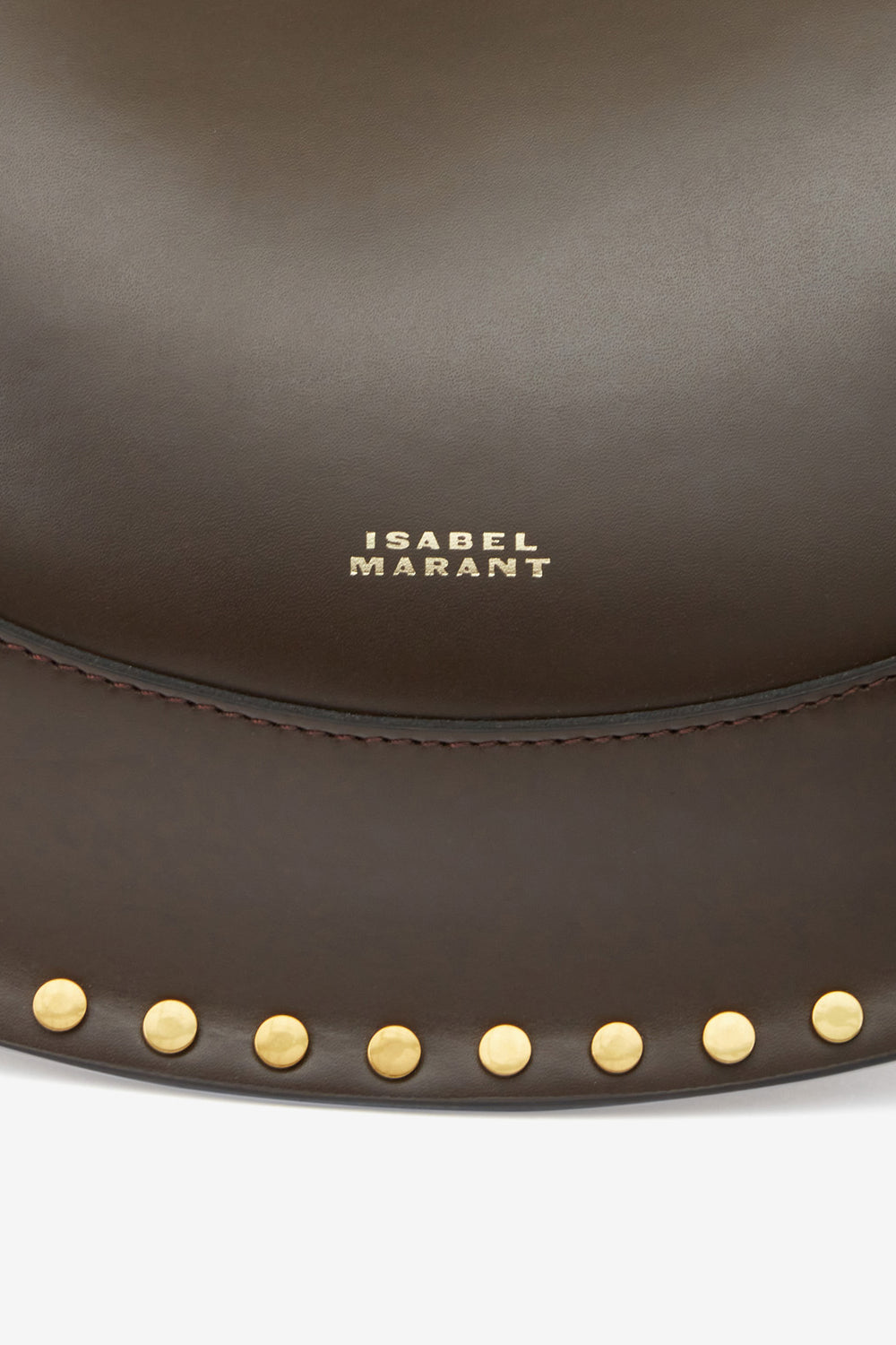 Naoko studded leather bag - Dark brown - Woman - 4