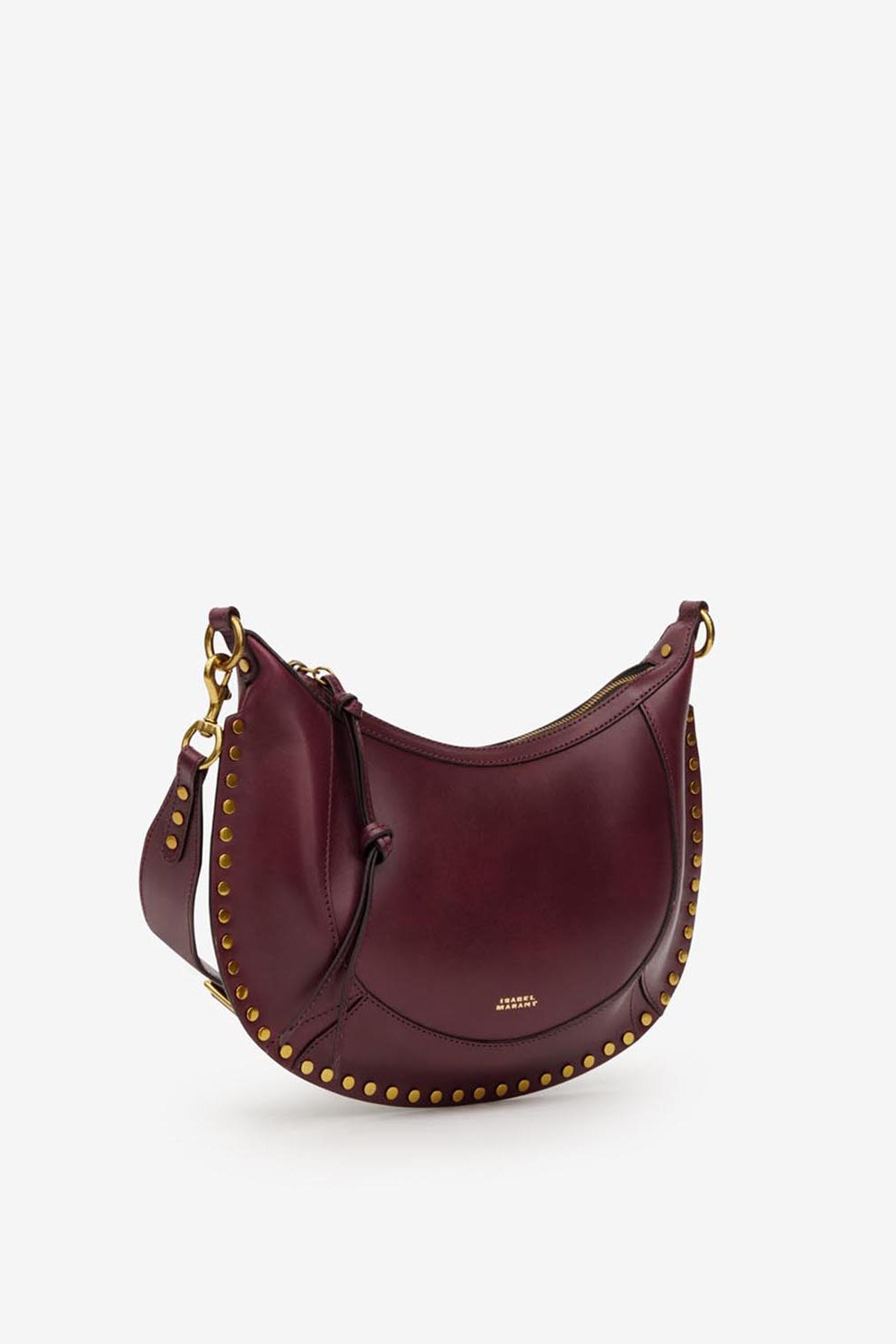 Naoko studded leather bag - Burgundy - Woman - 6