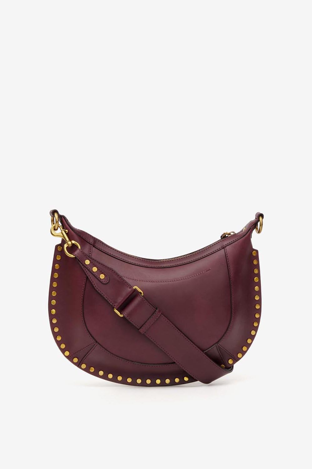 Naoko studded leather bag - Burgundy - Woman - 4