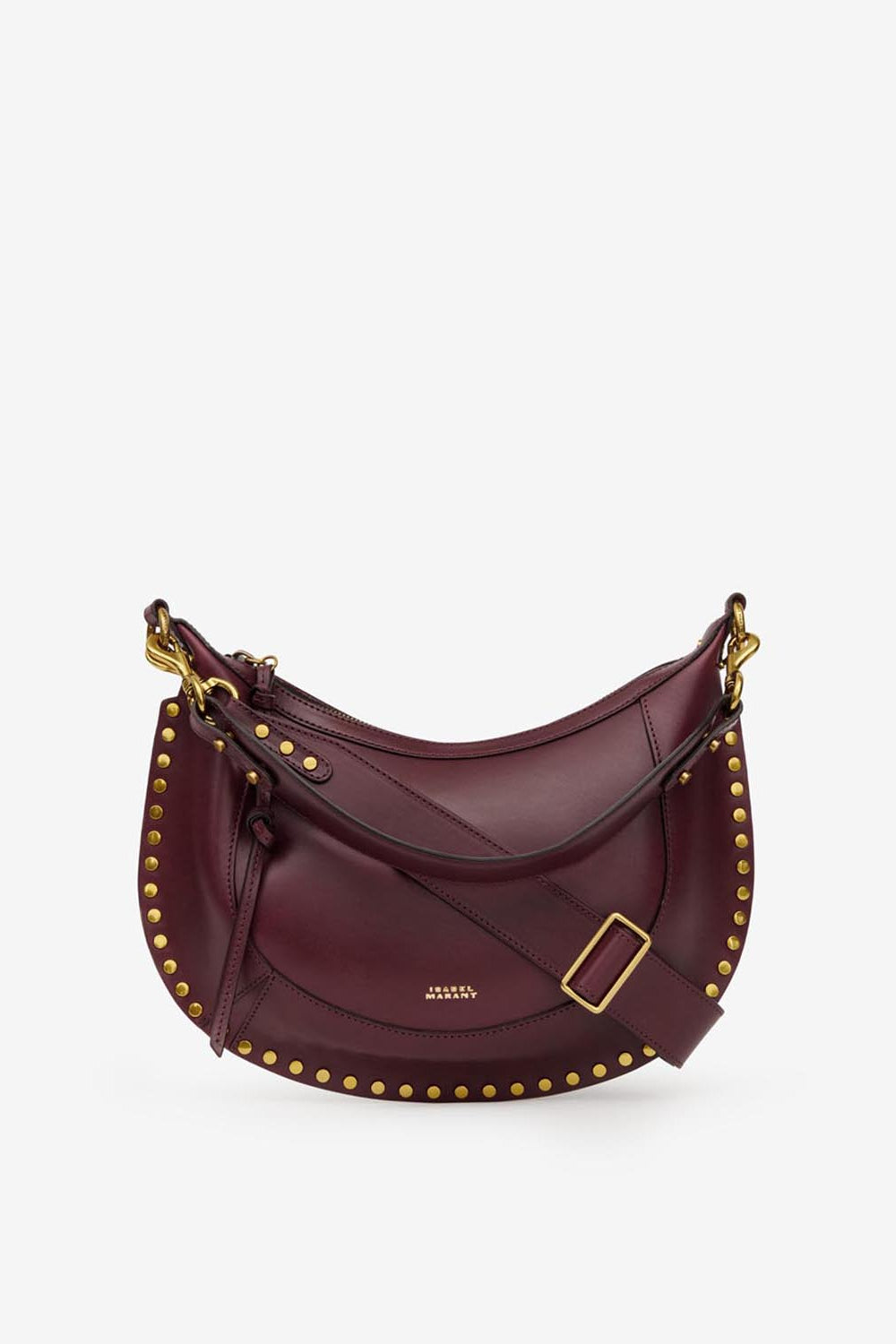 Naoko studded leather bag - Burgundy - Woman - 1