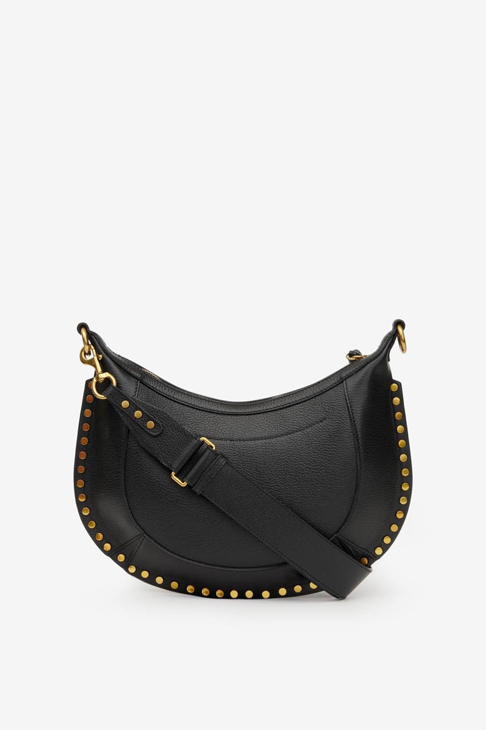 Grained leather bag with studs naoko - Black - Woman - 3