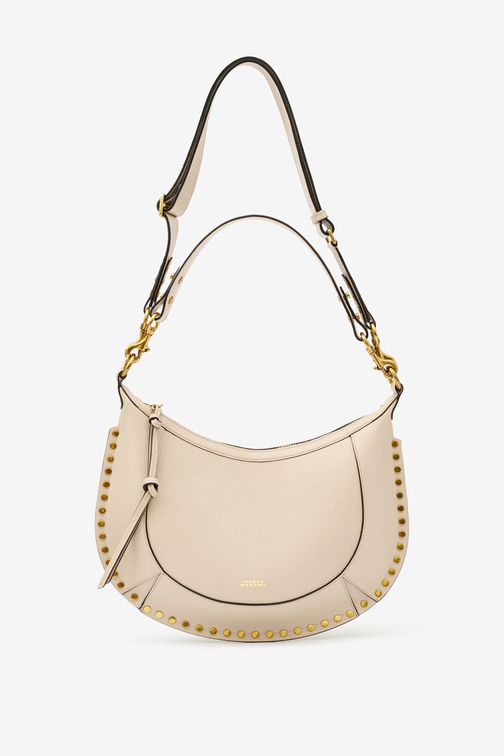 Naoko studded leather bag - Light beige - Woman - 9