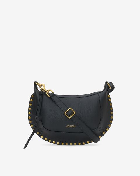 Oskan moon bag in full-grain leather Woman Black 8
