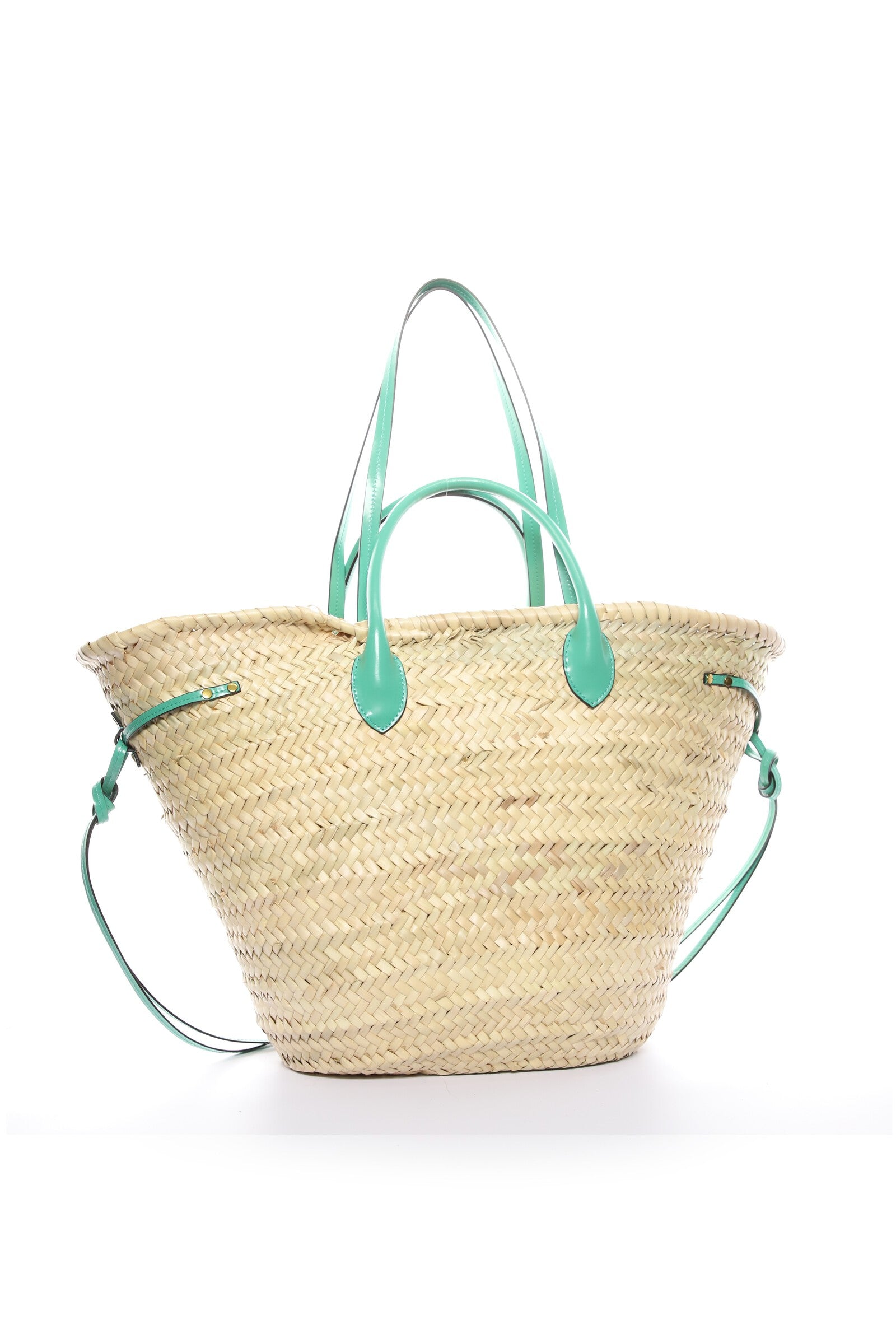 Cadix basket bag Woman Natural and green 4