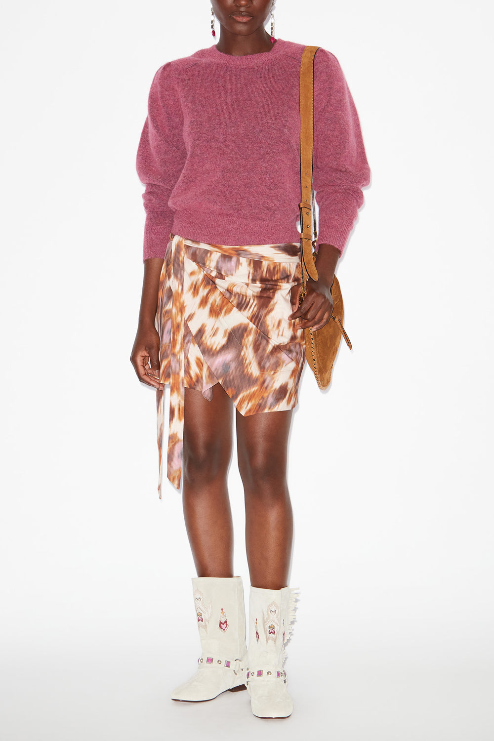 Peyton baby alpaca knit blend sweater - Pink - Woman - 2