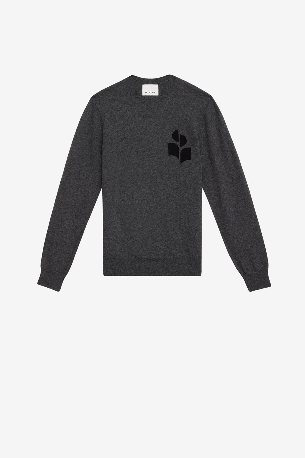 Evans 울 & 면 로고 스웨터 - Anthracite - Man - 1