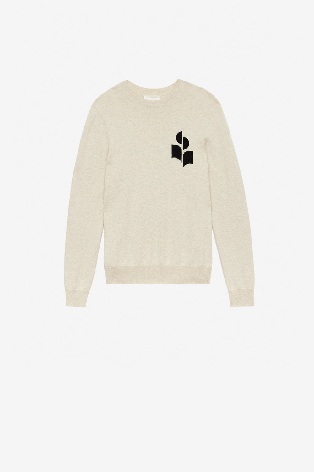 에반스(evans) 멜란지 울 로고 스웨터 - Light gray - Man - 1