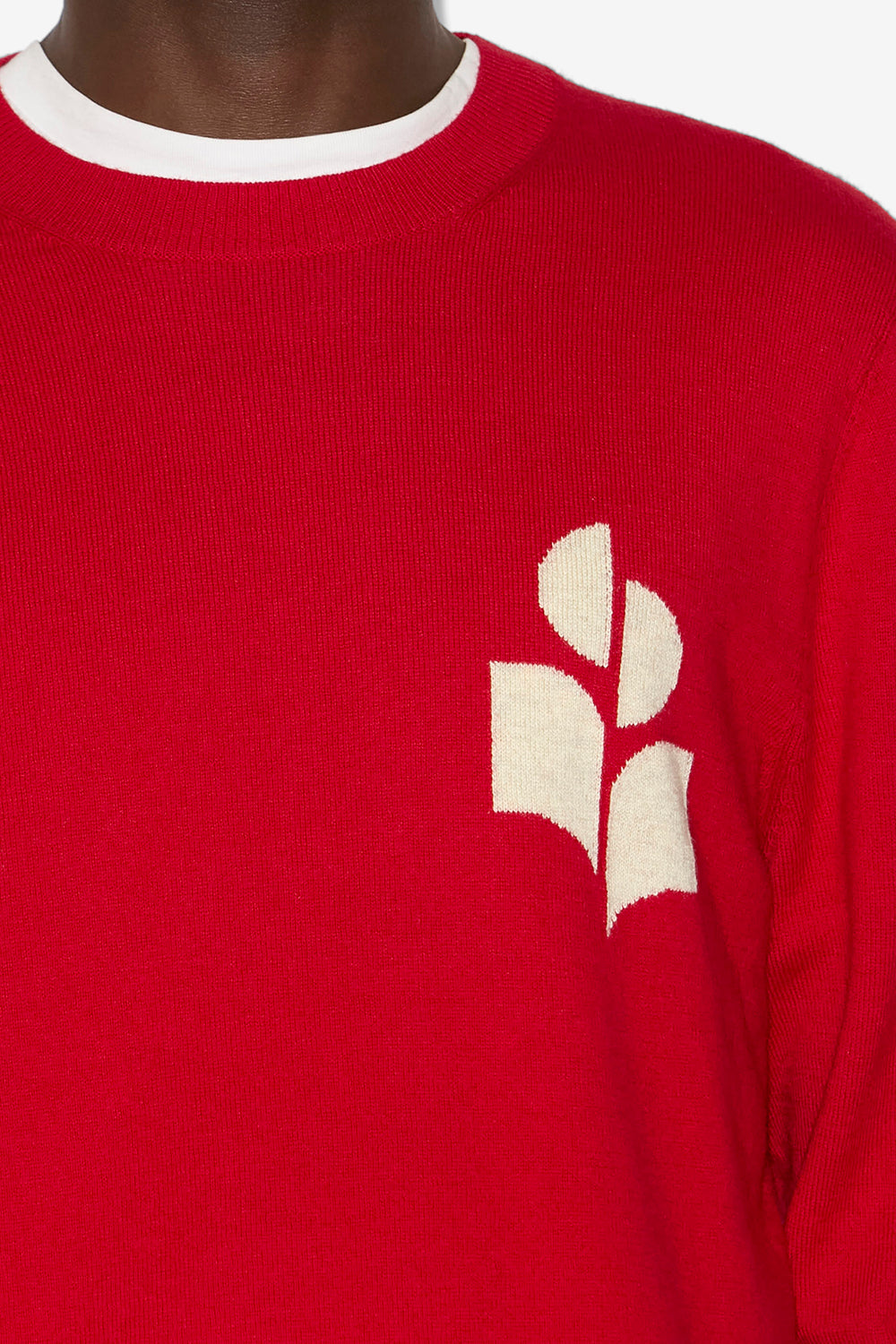 Evans ウール&コットン ロゴ入りセーター - Poppy red - Man - 3