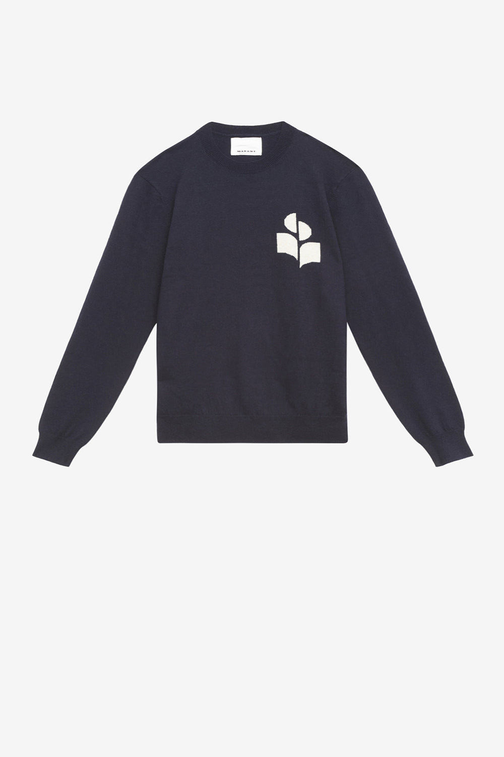 에반스 로고 디테일 울 & 면 스웨터 - Midnight - Man - 1