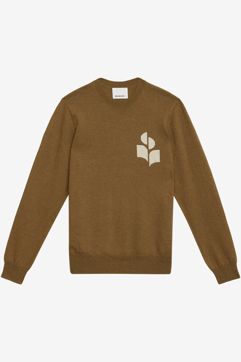 Evans cotton and wool sweater with logo - Khaki - Man - 1