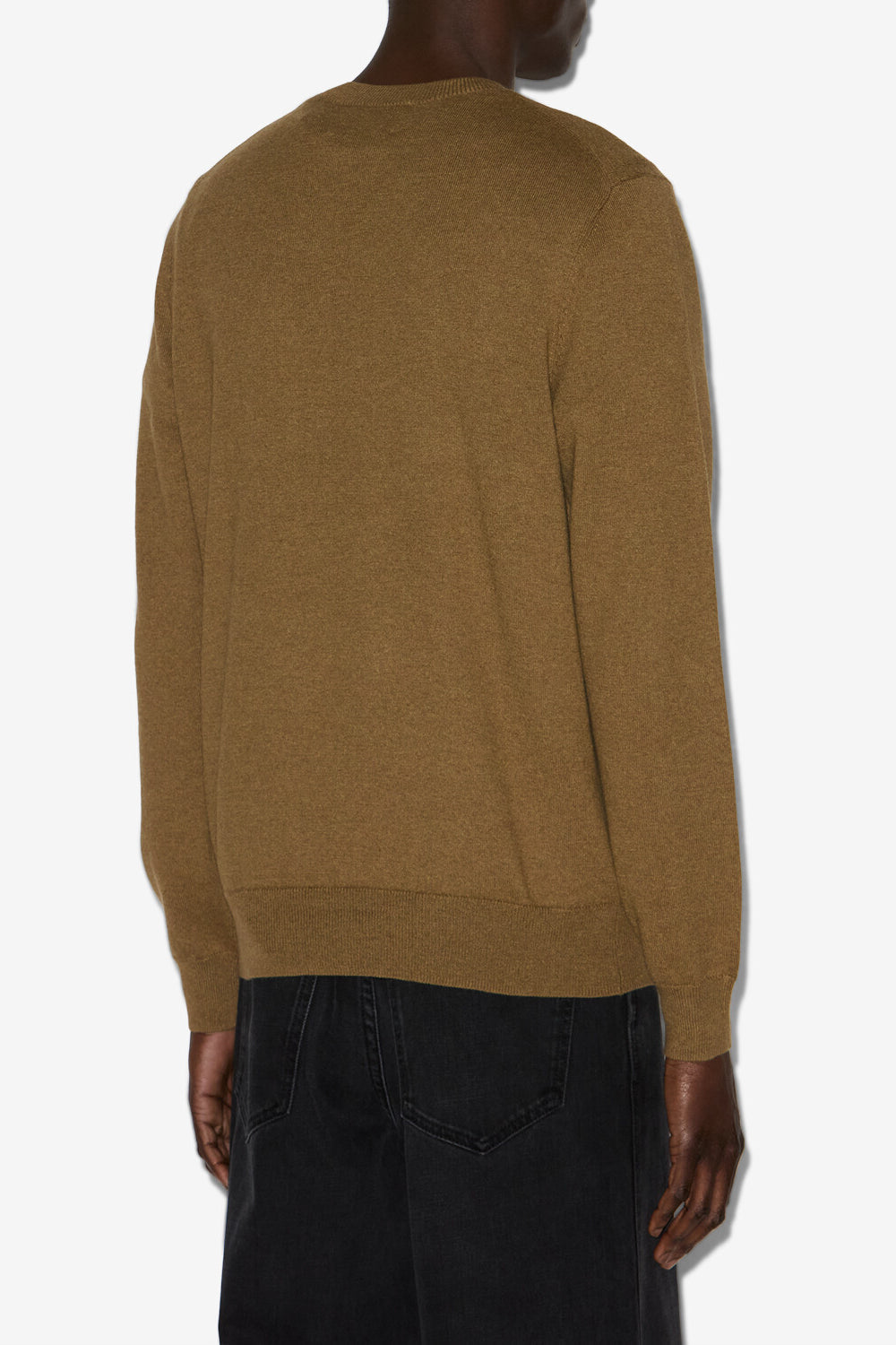 Evans cotton and wool sweater with logo - Khaki - Man - 5