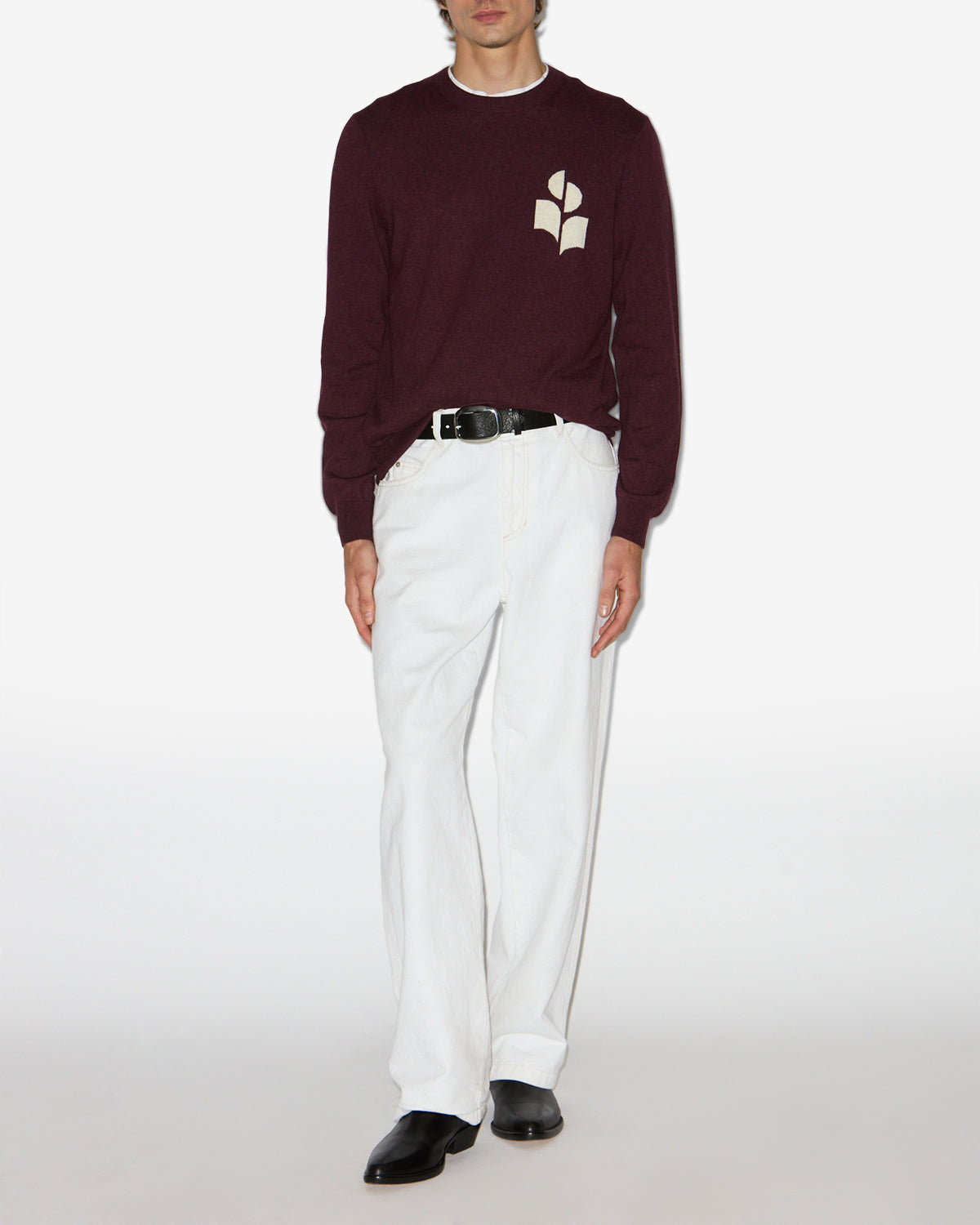 Pull evans Man Bordeaux 3