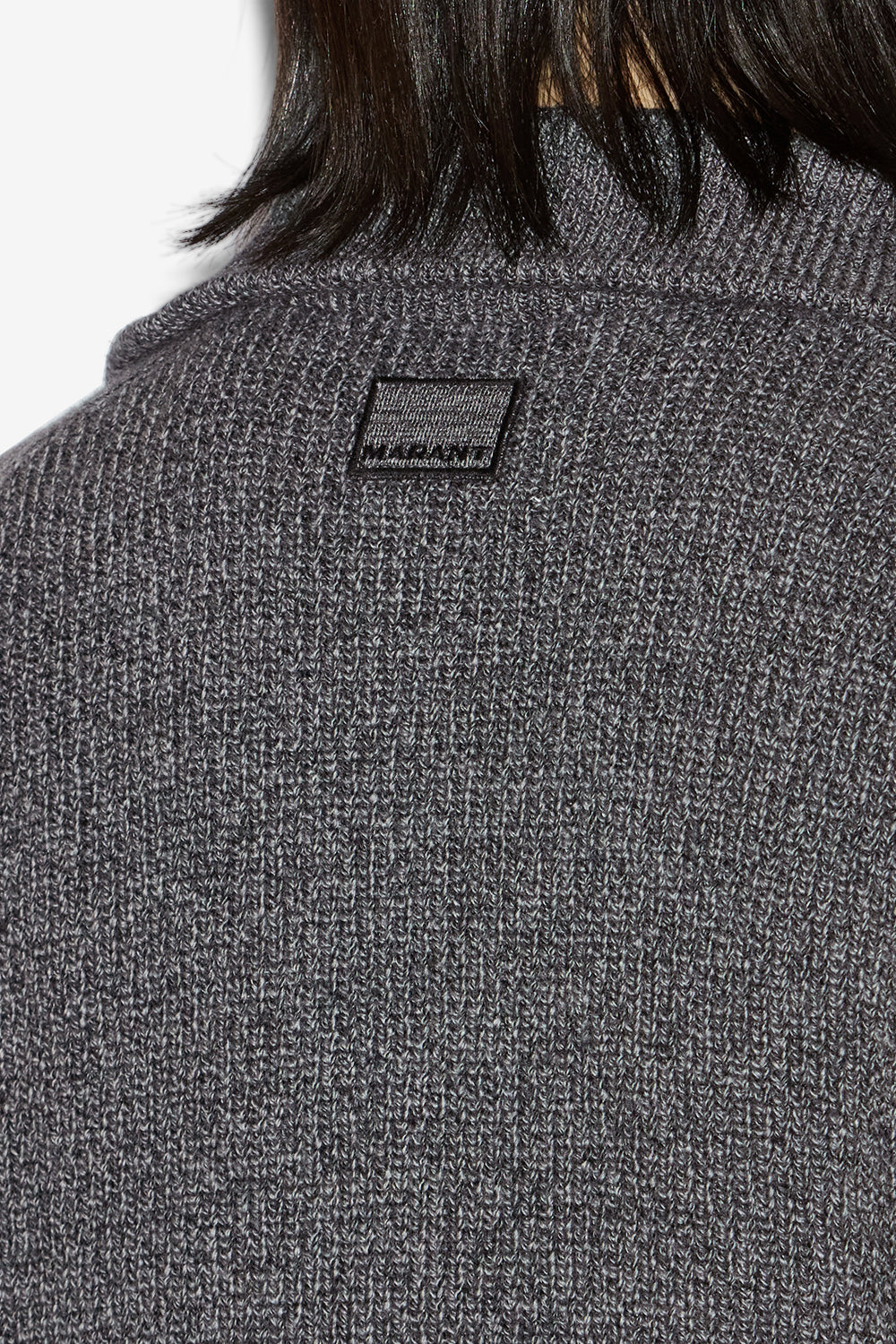 Benny wool zip-up collar sweater - Dark gray - Man - 3
