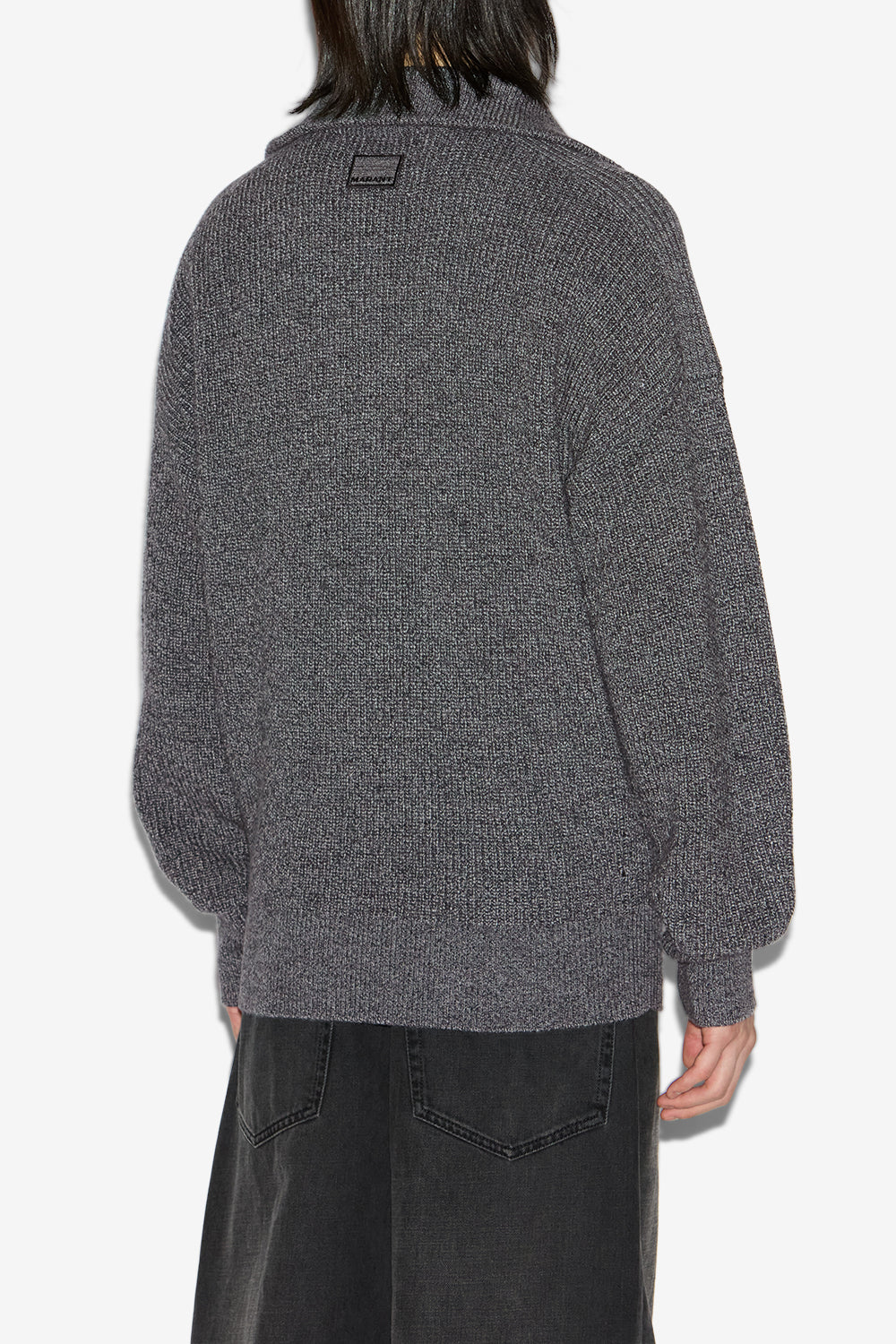 Benny wool zip-up collar sweater - Dark gray - Man - 5