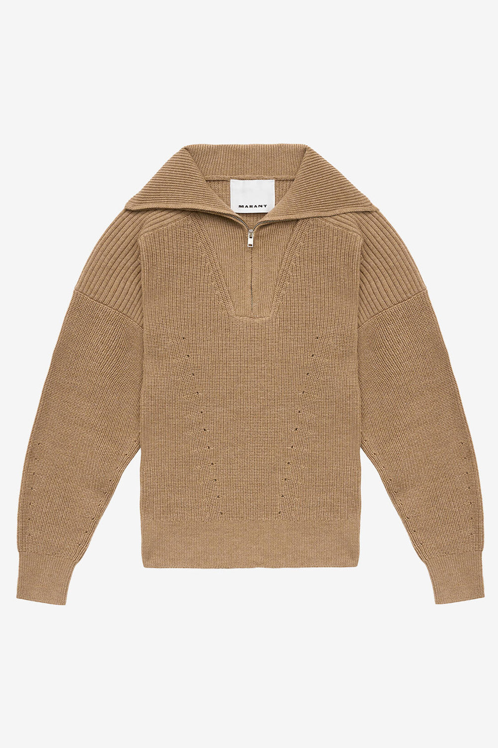 Benny wool zip-up collar sweater - Camel - Man - 1
