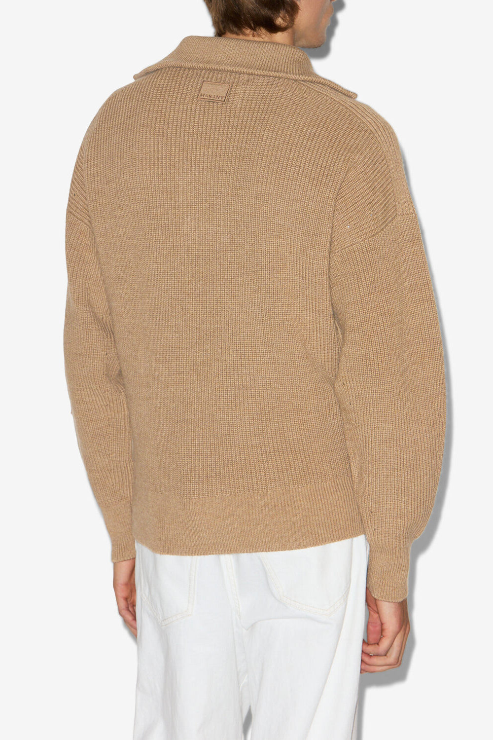 Benny wool zip-up collar sweater - Camel - Man - 5