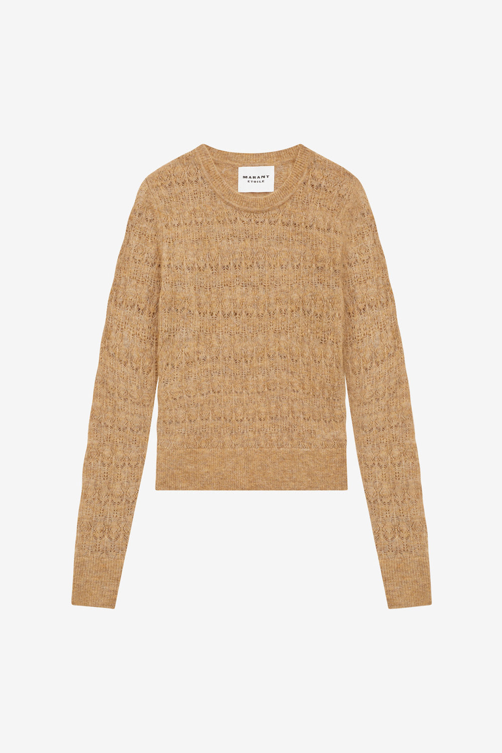 Acia sweater in openwork alpaca knit - Honey - Woman - 1