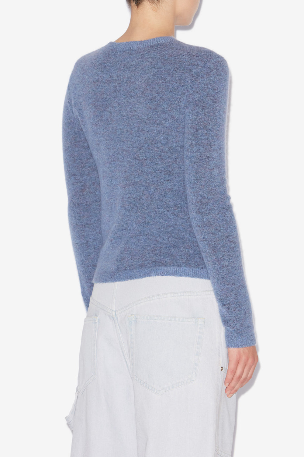 Obira fitted baby alpaca blend sweater - Sky blue - Woman - 5