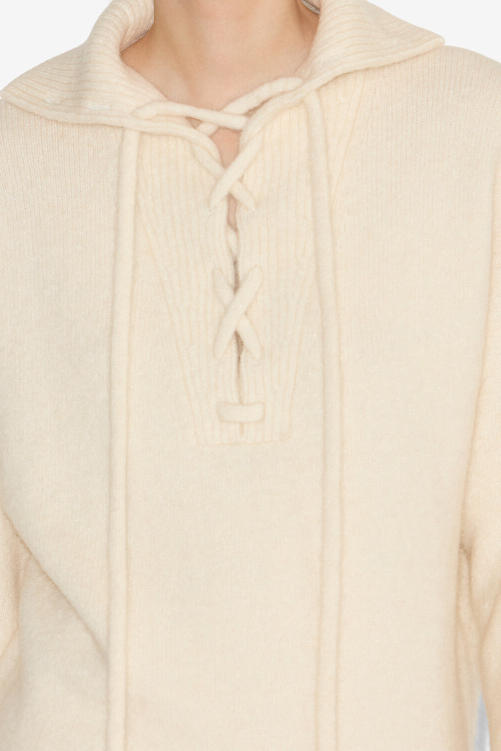 Phylia laced sweater - Ecru - Woman - 3