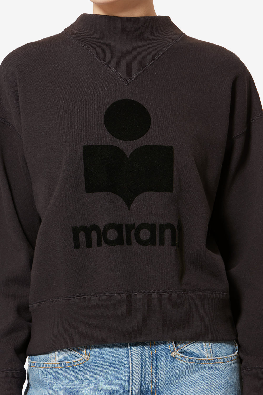 Sweatshirt en coton à logo mody - Noir délavé - Woman - 5