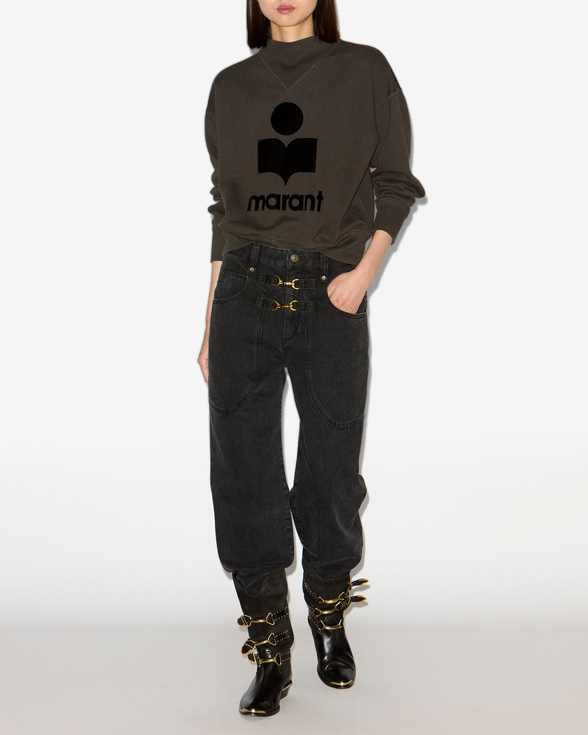 Sweatshirt moby Woman Schwarz gewaschen 4
