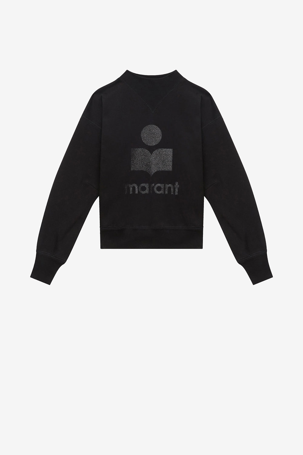 Moby stand-up collar sweatshirt with logo - Black - Woman - 1