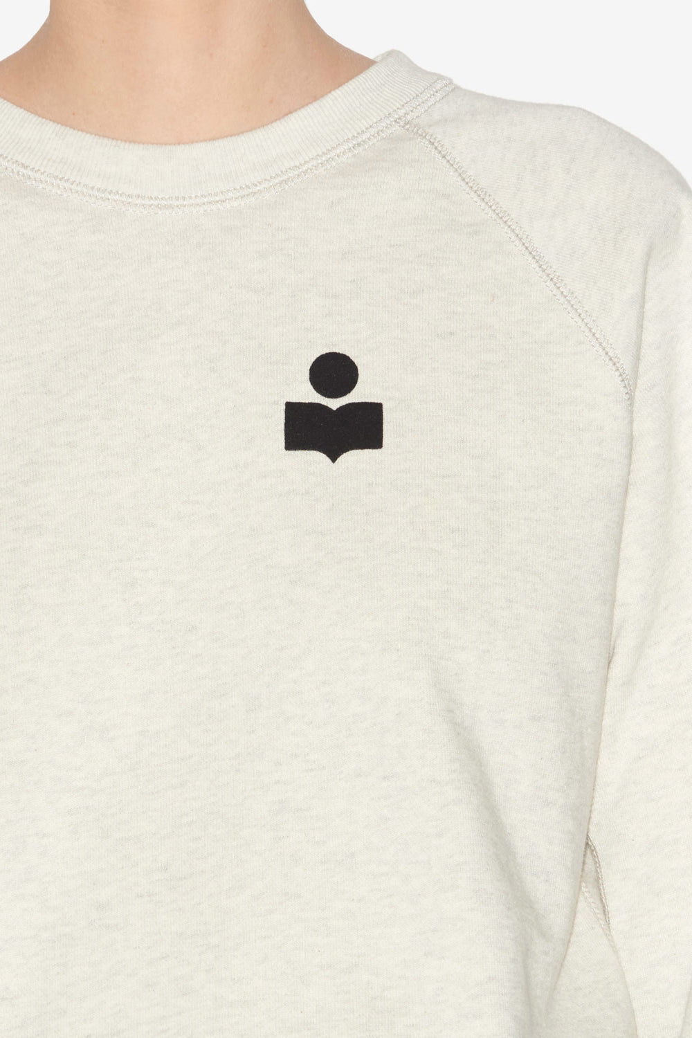 Milla cotton logo sweatshirt - Ecru - Woman - 5