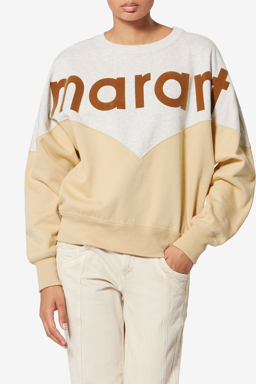 Sweatshirt en coton à logo millyny - Ocre clair - Woman - 4