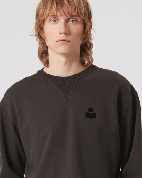 Sudadera de algodón mike Man Negro lavado 2