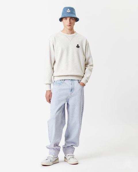 Mike felpa in cotone Man Ecru 4