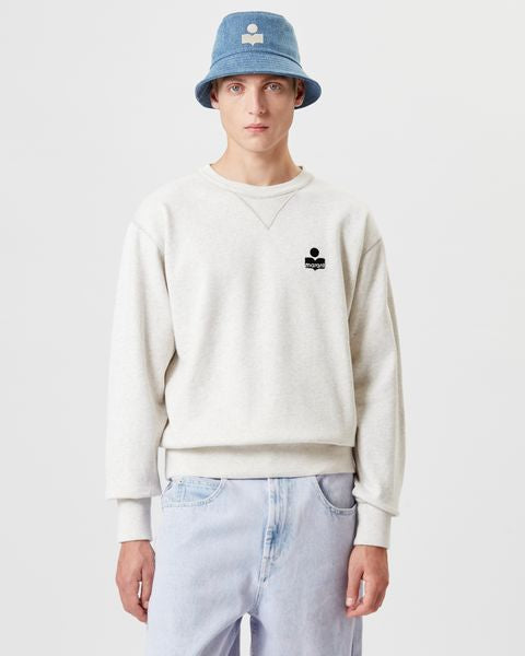 Mike felpa in cotone Man Ecru 5