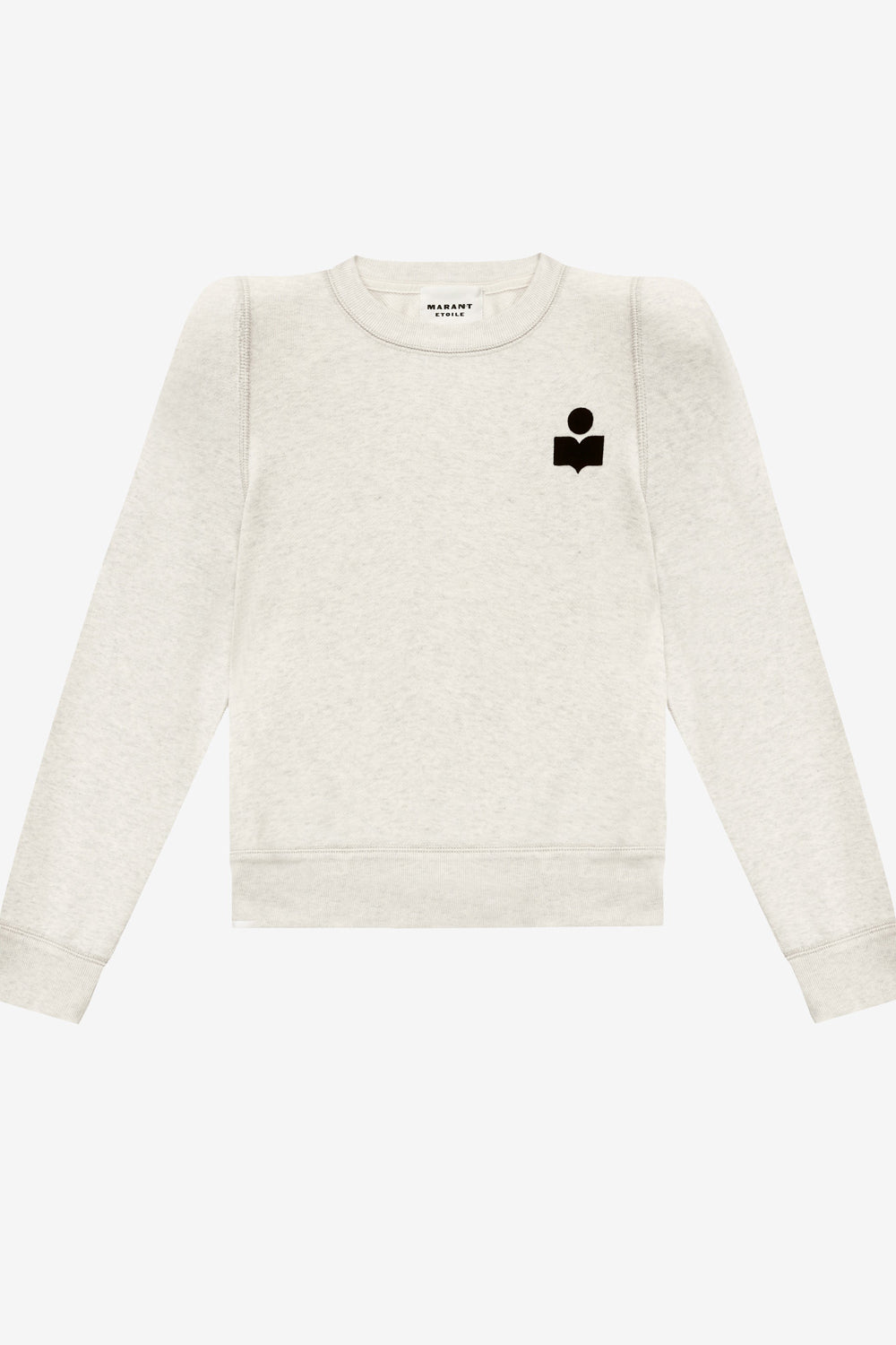 Sweatshirt prissa en coton à épaules structurées - Écru - Woman - 1