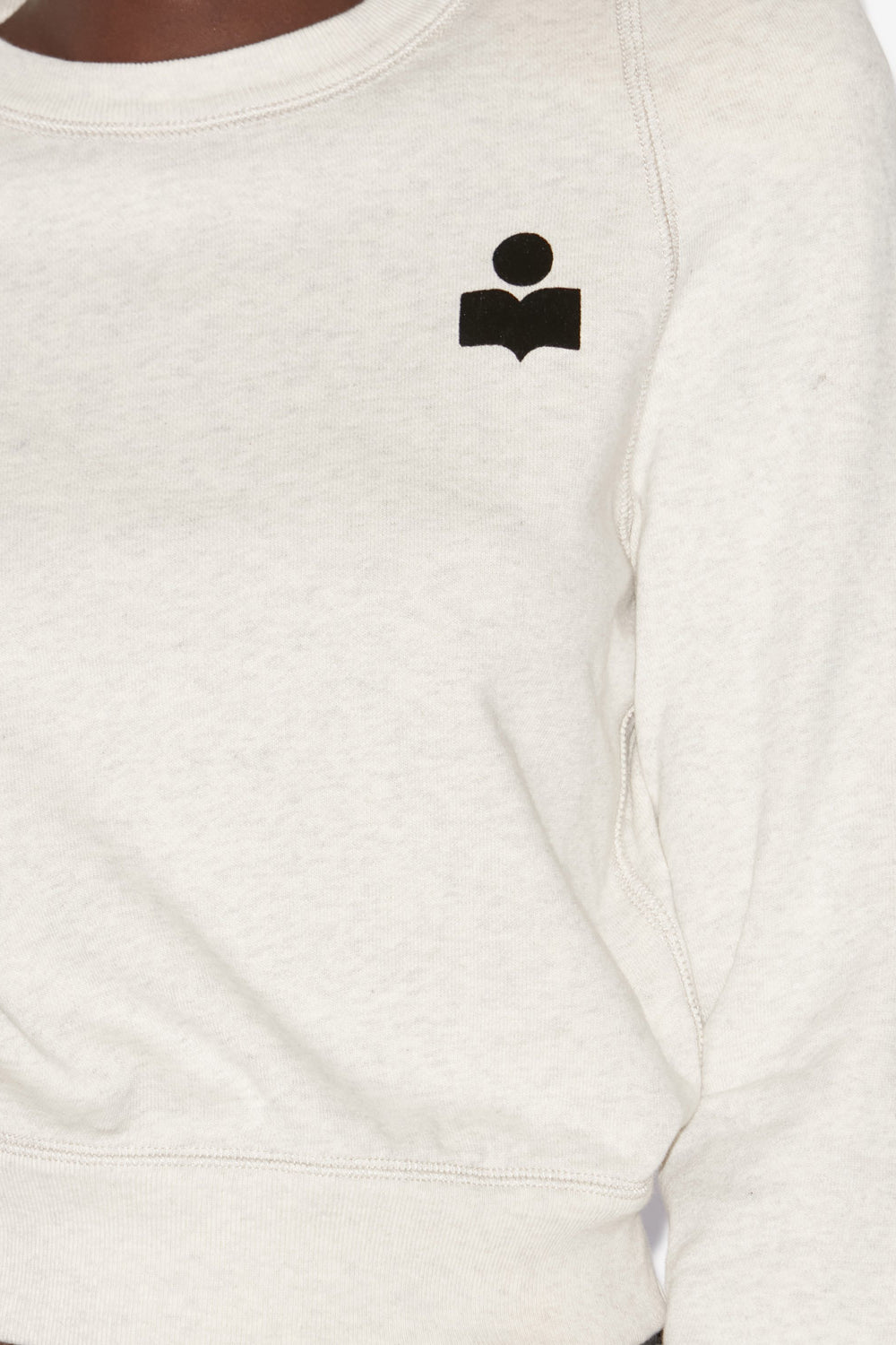 Sweatshirt prissa en coton à épaules structurées - Écru - Woman - 3