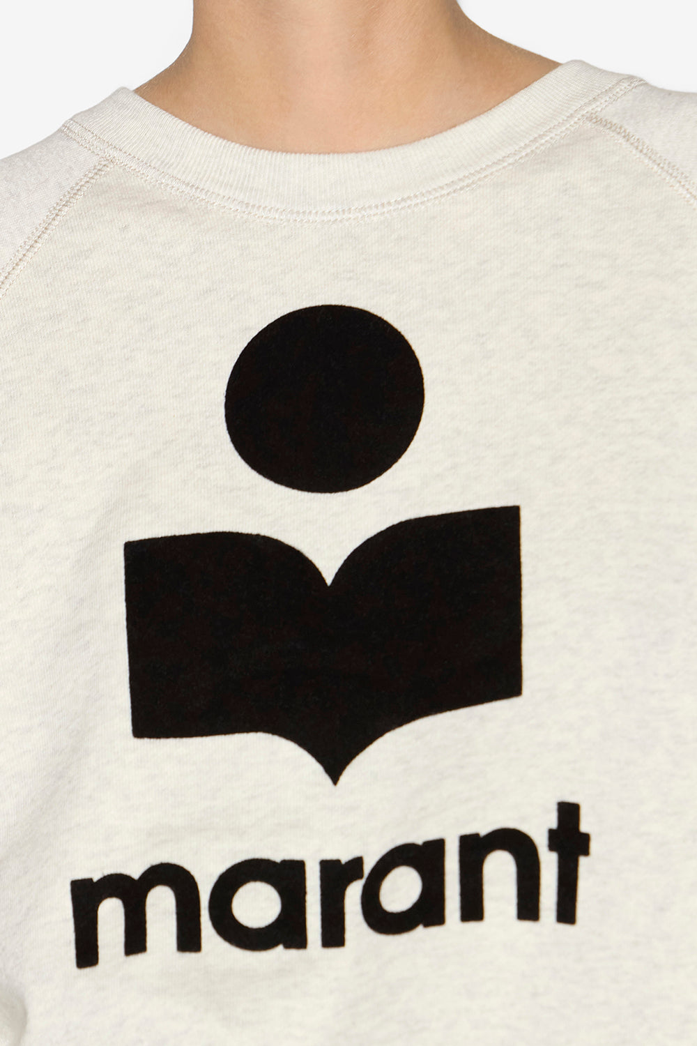 Millyny cotton sweatshirt with logo - Ecru - Woman - 3