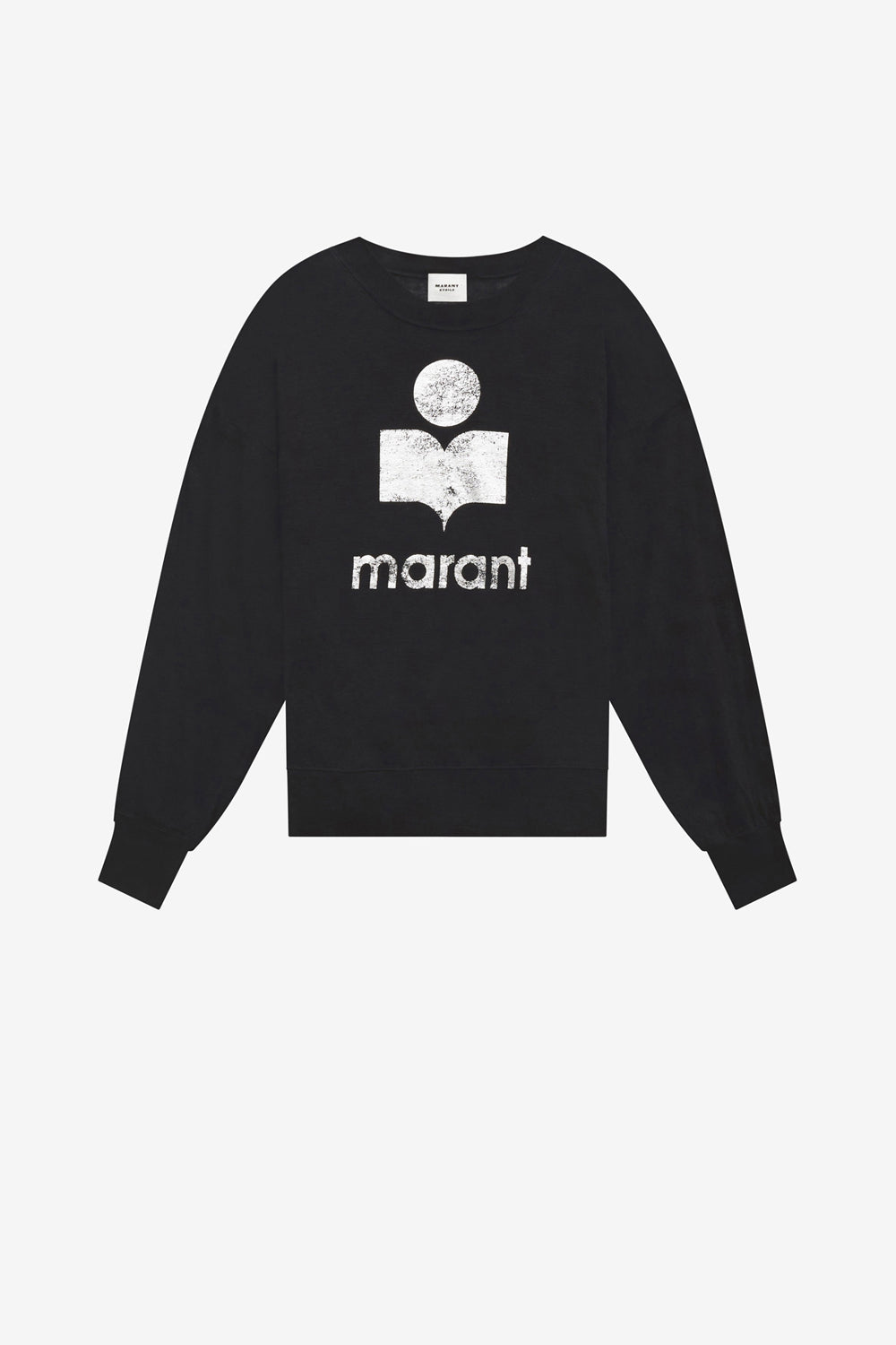 Klowia long-sleeve t-shirt in plain-colored linen - Black - Woman - 1