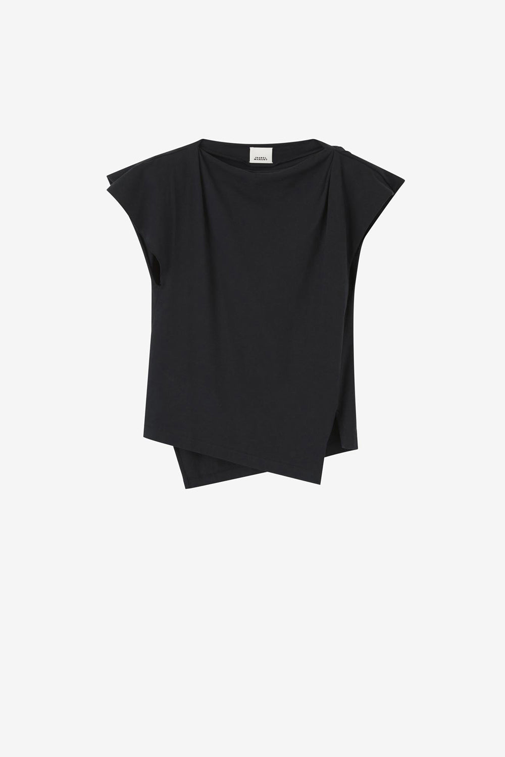 Sebani asymmetrical short-sleeve t-shirt - Black - Woman - 2
