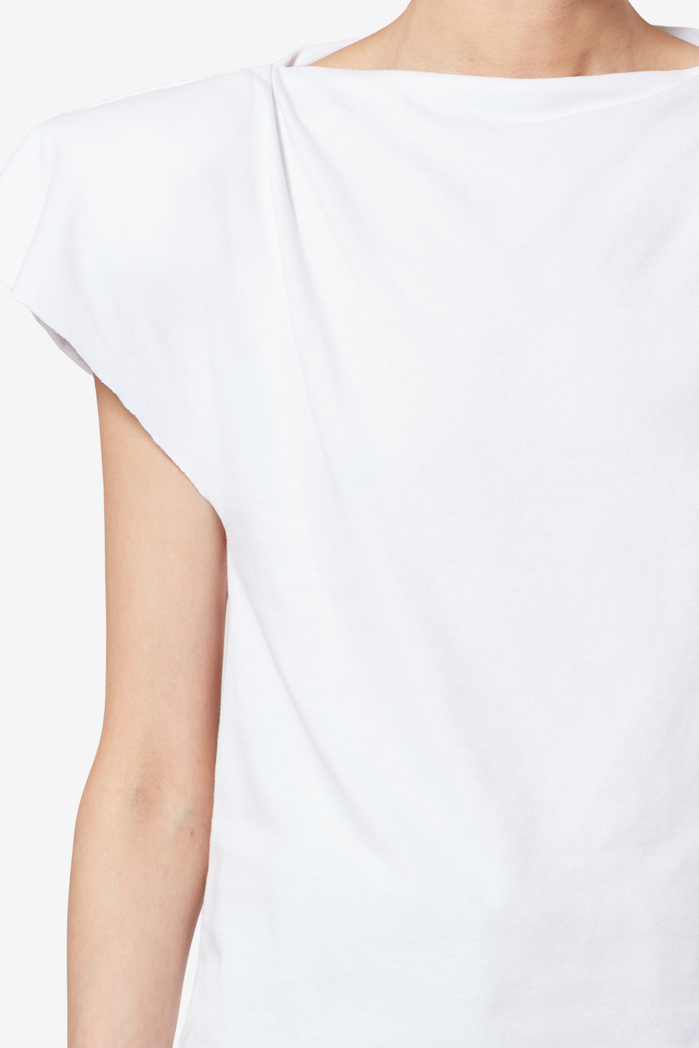 Sebani asymmetrical short-sleeve t-shirt - White - Woman - 3