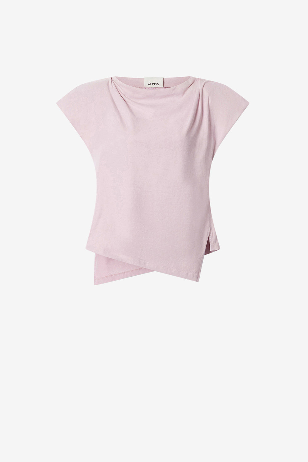 Sebani asymmetrical cotton t-shirt - Pale pink - Woman - 1