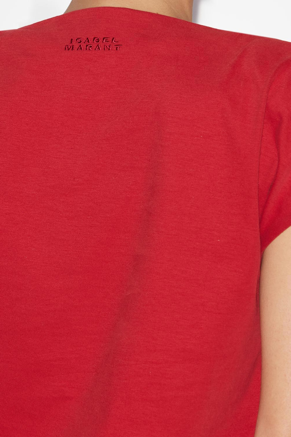 Sebani asymmetrical plain-colored cotton t-shirt - Red - Woman - 3